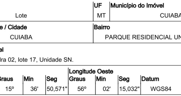 MT/CUIABA - Terreno em PARQUE UNIVERSITARIO