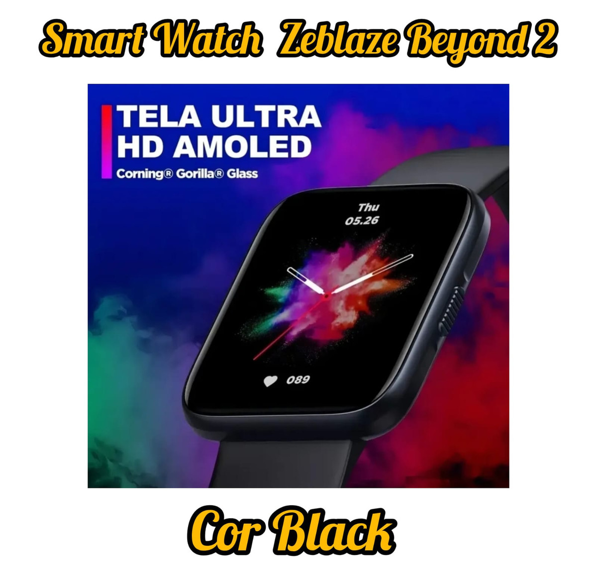Alcance Leilões - Smart Watch Zeblaze Beyond 2 cor Black