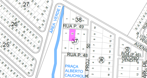 Terreno Urbano - Lote 02 - Quadra 37 - Jardim Renascença - Mirassol/SP