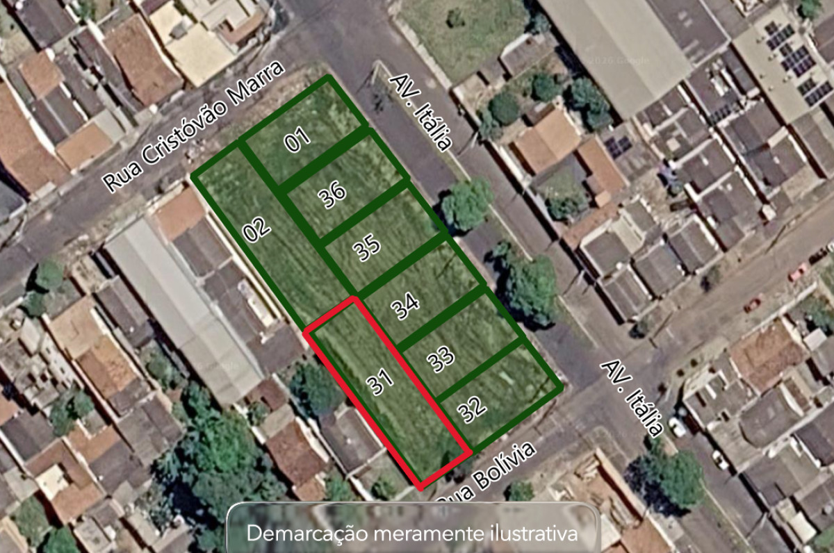 Terreno urbano - rua bolívia, 90046 - quadra 75 - lote 31 - bairro tibery - uberlândia/mg