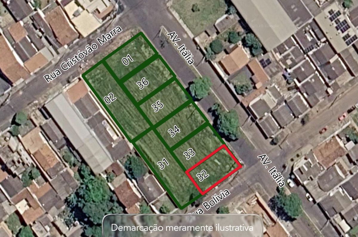 Terreno urbano - avenida itália, 90035 - quadra 75 - lote 32 - tibery - uberlândia/mg