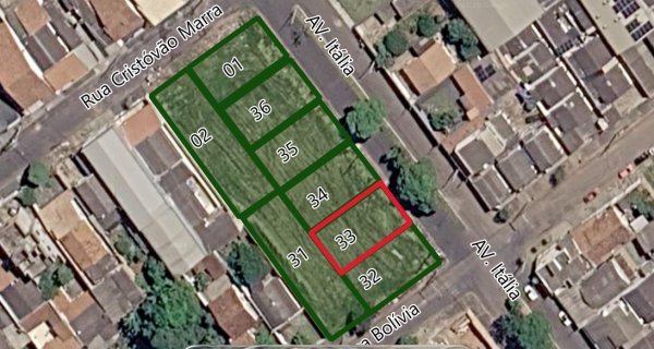 Terreno Urbano - Avenida Itália, 90034 - Quadra 75 - Lote 33 - Tibery - Uberlândia/MG