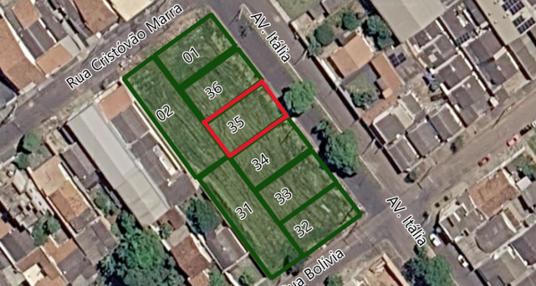 Terreno Urbano - Avenida Itália, 90032 - Quadra 75 - Lote 35 - Tibery - Uberlândia/MG