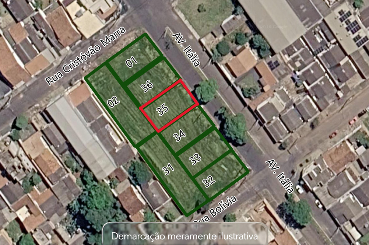 Terreno urbano - avenida itália, 90032 - quadra 75 - lote 35 - tibery - uberlândia/mg