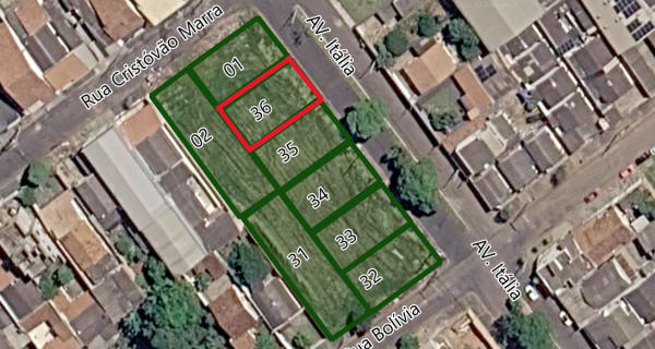 Terreno Urbano - Avenida Itália, 90031 - Quadra 75 - Lote 36 - Tibery - Uberlândia/MG