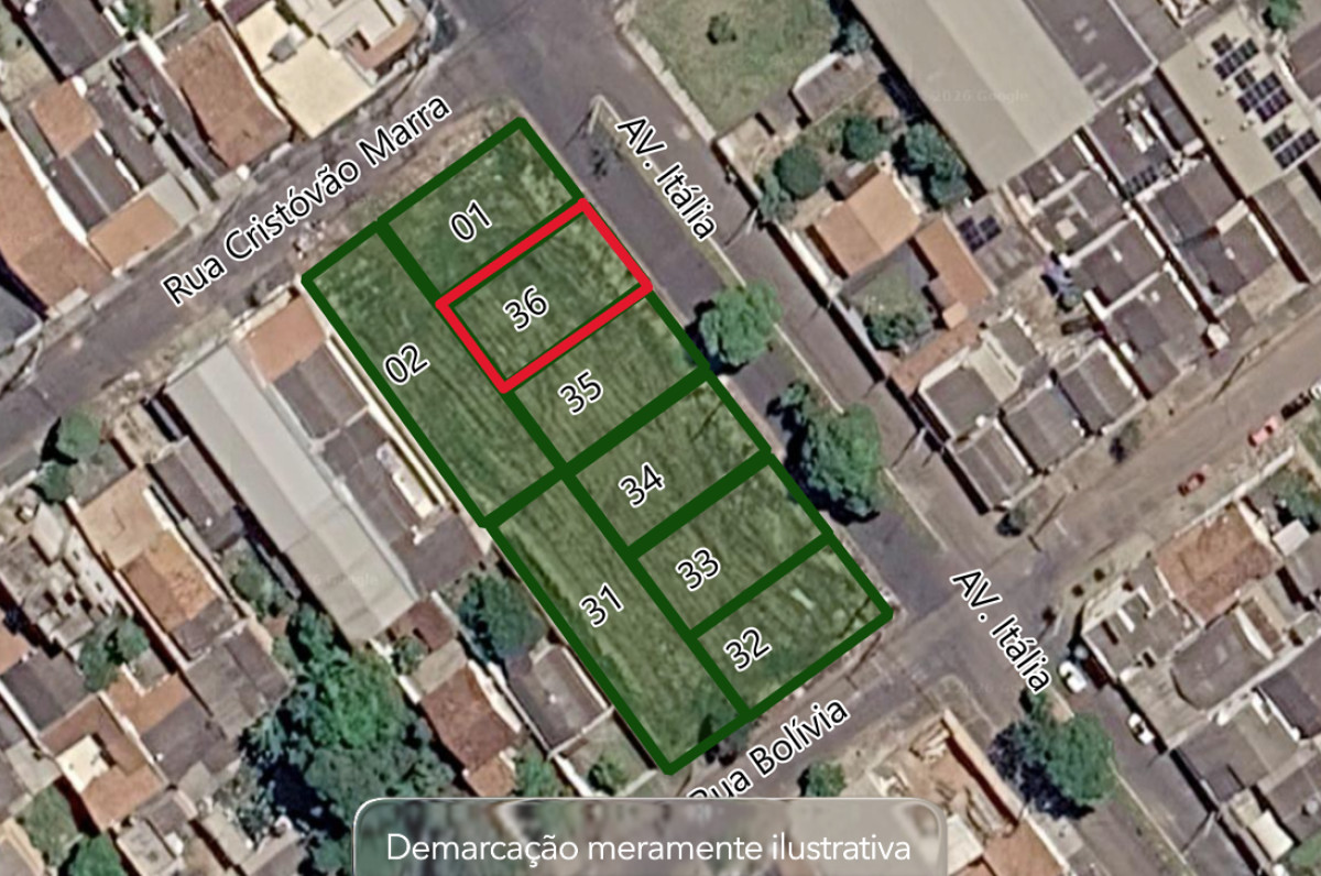 Terreno urbano - avenida itália, 90031 - quadra 75 - lote 36 - tibery - uberlândia/mg